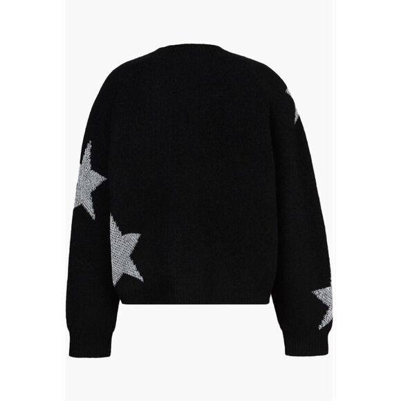 AllSaints Metallic Star Alpaca & Wool Blend Sweater Medium - Picture 2 of 11